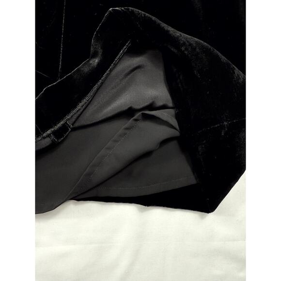 Lafayette 148 New York Black sleeveless velvet size P tie front dress. - Picture 7 of 10